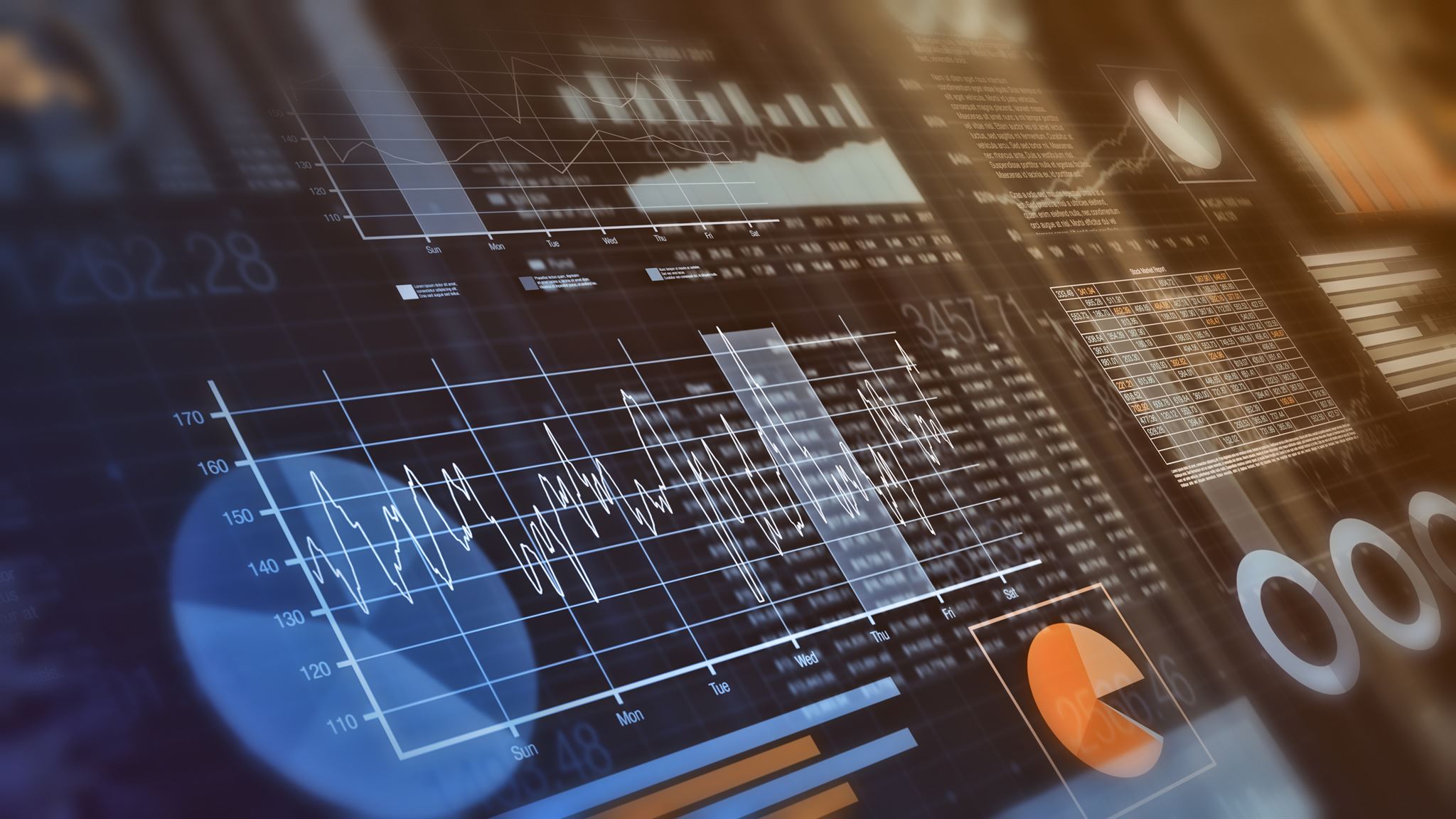 Painel de controle CRM com análises e dados